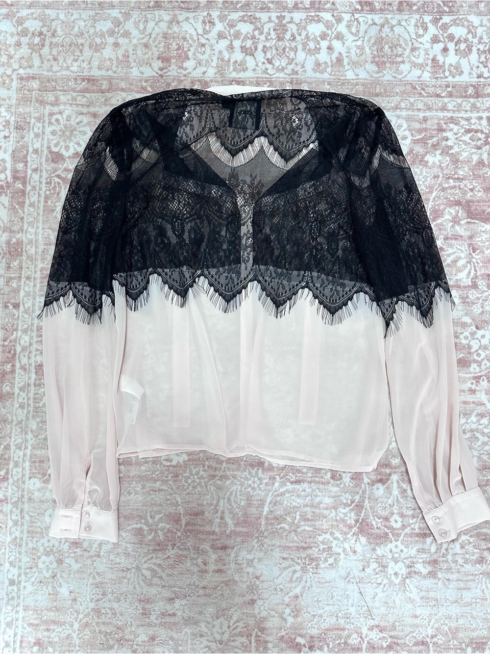 ASOS ๐ค Sheer Lace Buttoned Blouse - Picture 15 of 15
